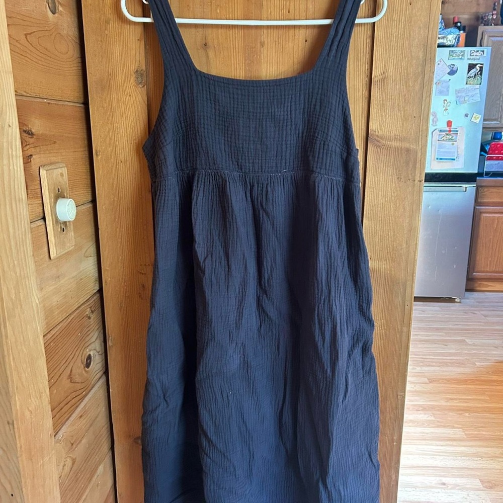 Stars Above Black Textured Midi Dress